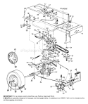 Page F Diagram and Parts List for 13AD674G401 1999 Yard Man Lawn Tractor